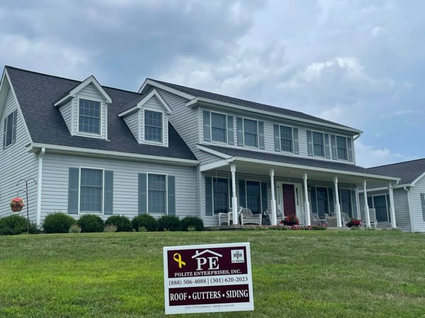 complete new roof replacement in montgomery county by politz enterprises